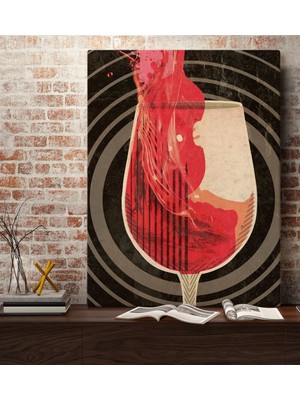 Bk Gift Şarap Tasarımlı Kanvas Tablo 70X100CM-3