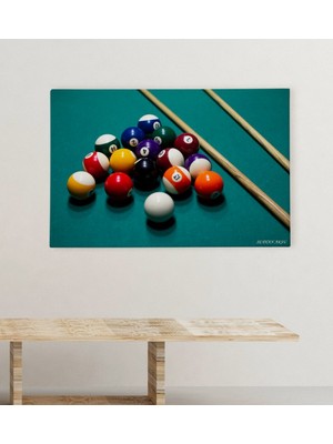 BK Kişiye Özel Bilardo Tasarımlı Kanvas Tablo (70 x 100  cm .) 3