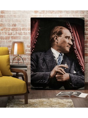 BK Kişiye Özel Atatürk Kanvas Tablo (70 x 100  cm .) 34
