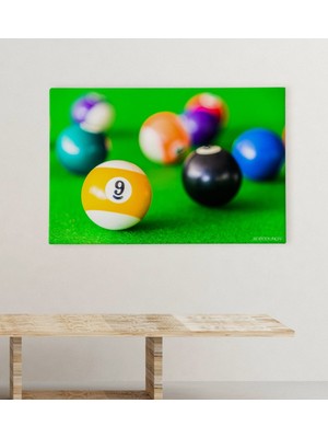 BK Kişiye Özel Bilardo Tasarımlı Kanvas Tablo (70 x 100  cm .) 1