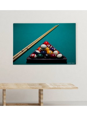 BK Kişiye Özel Bilardo Tasarımlı Kanvas Tablo (70 x 100  cm .) 2