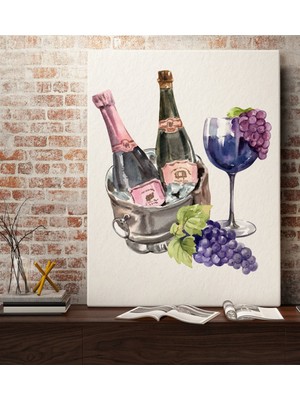 Bk Gift Şarap Tasarımlı Kanvas Tablo 70X100CM-7