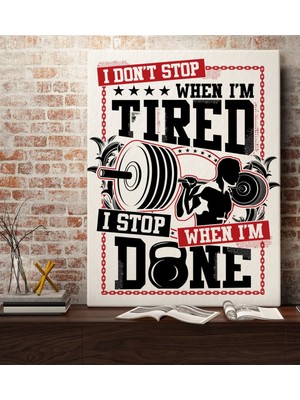 Bk Gift When I'm Tired Tasarımlı Kanvas Tablo 70X100CM-1