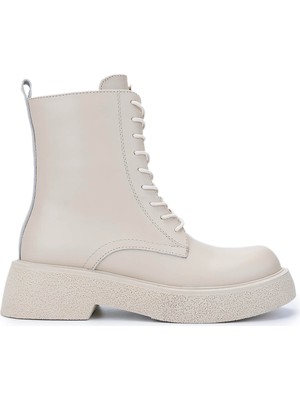 Tamer Tanca Kadın  Deri Bej Casual Bot 945 4322 Bn Bot SK24-25 Bej Dr