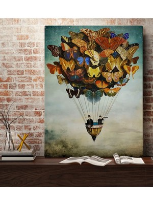 Bk Gift Kelebekler Tasarımlı Kanvas Tablo 70X100CM-1
