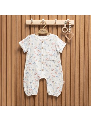 Tiffany Baby Müslin Sweet Theme Yarım Kol Kısa Tulum 60091