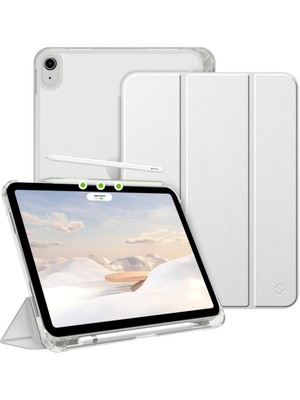 MobaxAksesuar Apple iPad Air 5. Nesil 10.9 Kılıf Flip Cover Kalem Bölmeli Pc Case-10.nesil DEĞİL-A2588 A2589 A2591