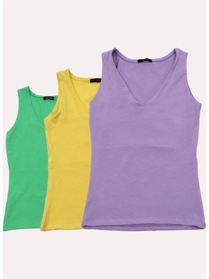 Kadın Sıfırkol Astarlı T-Shirt