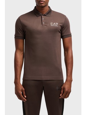 Ea7 Streç Logolu Slim Fit Düğmeli Polo Yaka T Shirt Erkek Polo Yaka T Shirt 7M000300 AF13739 U6139