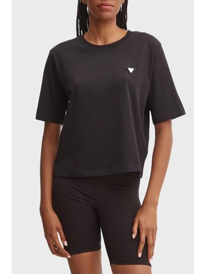 Guess Colette Boxy % 100 Pamuk Relaxed Fit Logolu T Shirt V4BI21I3Z14 Bayan T Shirt V4BI21 I3Z14 Jblk