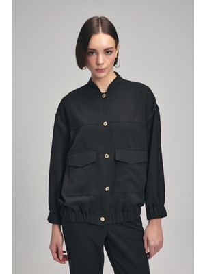 adL Bomber Ceket Siyah 11943489000