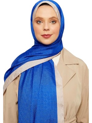 Levidor Monogram Şal Saks Mavi