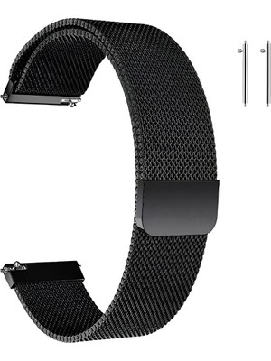 Fossil Saat Uyumlu 22MM Manyetik Mıknatıslı Çelik Hasır Saat Kordonu