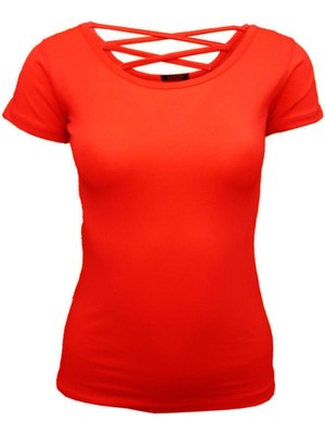 Arkası Çapraz Ip Detay Tişört