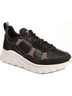 J. Richmond 8135 B Lacivert Deri ve Süet Yüksek Tabanlı Erkek Sneaker
