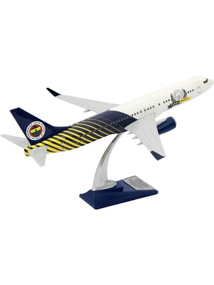Zekupp Boeing 737-800 1/100 Ölçek Fenerbahçe Lisanslı Çizgili Tasarım Maket Uçak  (UCK0188)