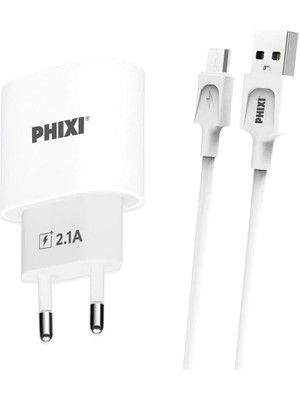 PCH221M Force Akım Korumalı 2.1A Micro USB Kablolu Şarj Cihazı