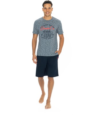 U.s. Polo Assn. Erkek Lacivert Melanj Şort Takım