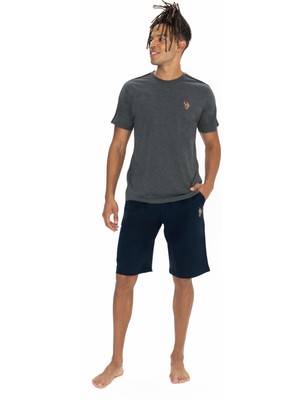U.s. Polo Assn. Erkek Antrasit Melanj Şort Takım