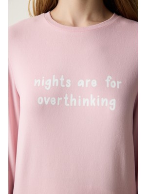 Penti Nights Termal Lila Pantolon Pijama Takımı