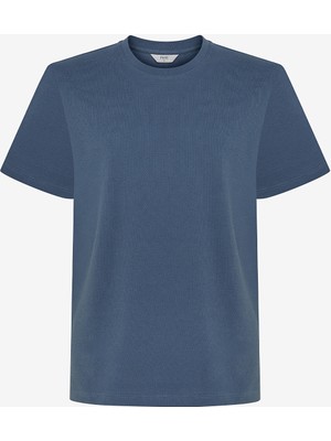 Penti Basic Blue Gri Şortlu Pijama Takımı