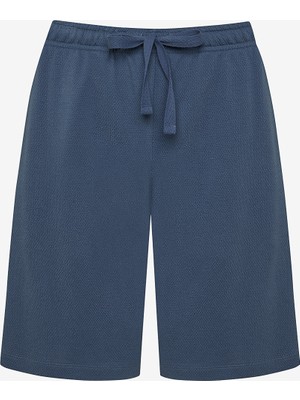 Penti Basic Blue Gri Şortlu Pijama Takımı
