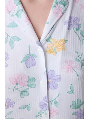 Penti Love More Gömlek Pantolon Çok Renkli Pijama Takımı