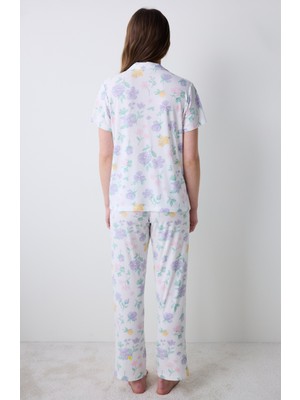 Penti Love More Gömlek Pantolon Çok Renkli Pijama Takımı