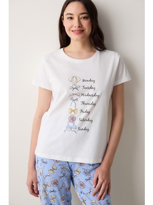 Penti Bow Of The Day Pantolon Çok Renkli Pamuklu Pijama Takımı