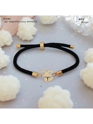 Altın Plakalı 14 Ayar Astroloji Burç Sembolleri ve Mevlana Figürlü Bileklik, Siyah Örgü Tasarımıyla Astroloji Meraklılarına ve Özel Günlere Yakışır Zarif Bir Hediye!