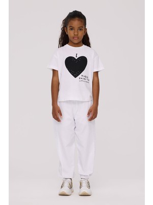 Tyess Bg Store Kız Çocuk Beyaz Tshirt