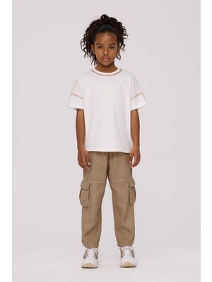 Tyess Bg Store Kız Çocuk Ekru Tshirt