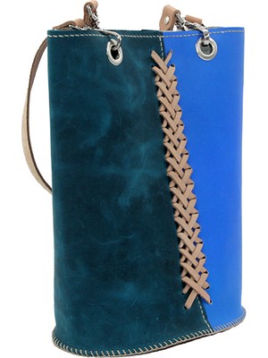 Tap Deri Aqua Marin Leather Bag