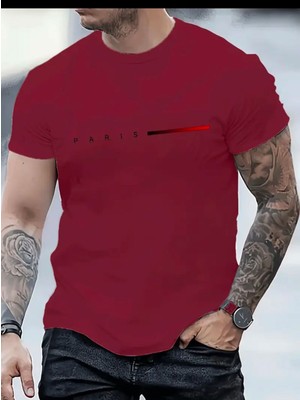 Medinenur Paris Yazı Detaylı Basic T-Shirt