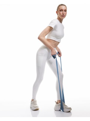 Koton Yüksek Bel Cepli Dikiş Detaylı Slim Fit Spor Tayt