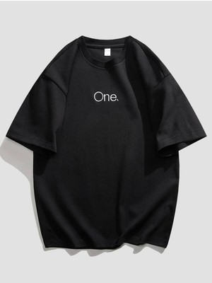 Medinenur One Yazı Baskılı Basic T-Shirt