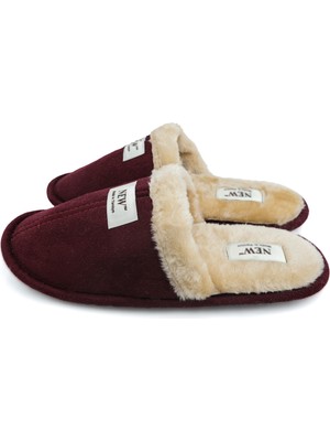 New One Mall Newonemalliçi Kürklü Ev Terliği Peluş Yıkanabilir Yünlü Terlik Misafir Çeyiz Bohça