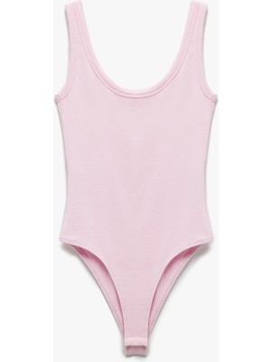 Koton Pamuklu Kolsuz U Yaka Kalın Askılı Bodysuit