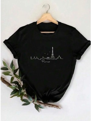 Rome Desen Baskılı Basic T-Shirt