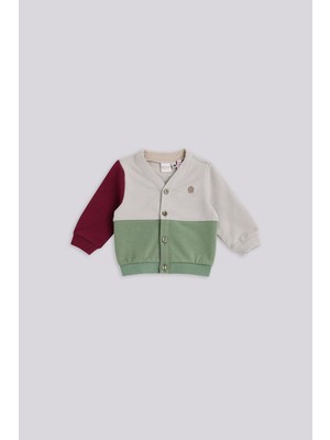 Layette Erkek Çocuk Renkli Eşofman Üstü Kapüşonlu Cepli Orta Kalın Pamuklu Oversize