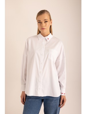 Aker Nakışlı Cotton Gömlek