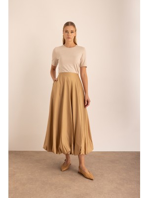 Dokuma Cepli Balon Etek