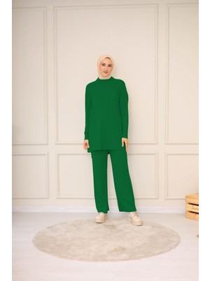 Fitilli Pantolonlu Triko Takım