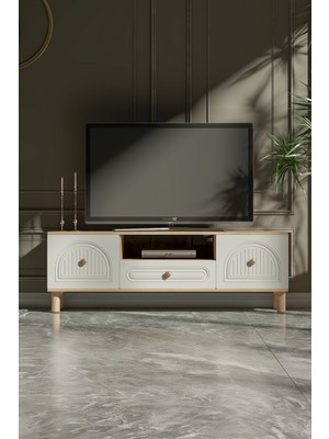 Platin Reyon Bohem Tv Ünitesi 150  cm  Mdf Kapak N Model