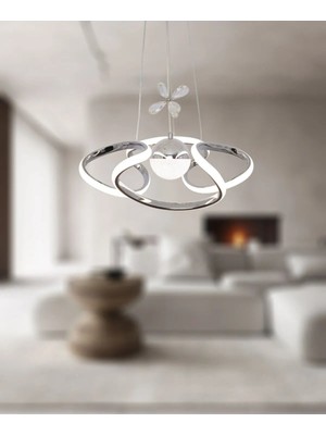 Nidage Antre,hol,yatak Odası,çocuk Odası Dron Krom Tek Toplu 3 Renk Modern Sarkıt LED Avize