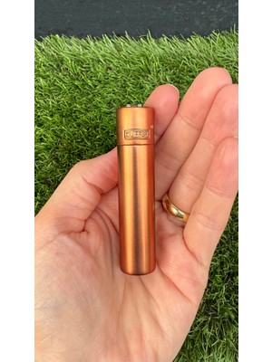 CLİPPER Dark Rose Gold Taşlı Çakmak Şık Tasarım ve Çakmak Gazı ile Koleksiyonluk Hediye