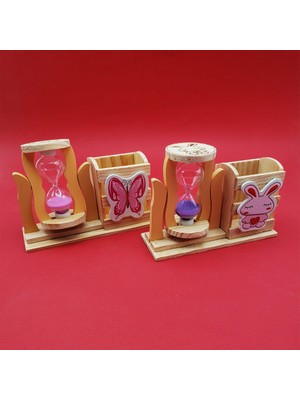 ForWhat Büro Ev Dekoru Için Kalemlik Kutulu Kum Saati