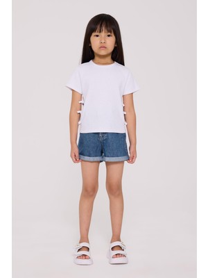 Tyess Basic Bg Store Kız Çocuk Beyaz Tshirt