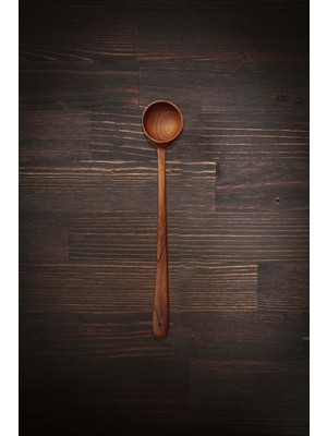 Barine Tik Ahşap Küçük Sos Servis Kaşığı Naturel