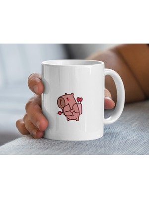 Kapibara Kupa Bardak, Sevimli Kapibara Kupa Bardak, Aşk Oku Kahve Kupa,